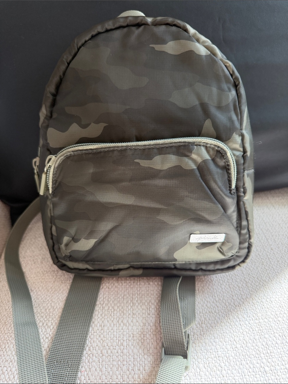 PINK Victoria's Secret Olive Camo Mini Backpack
